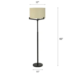 Kirkland's Home Black Metal Tri-Arm Floor Lamp- Floor Lamps