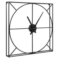 Kirkland's Home Black Metal Willet Wall Clock- Clocks