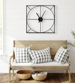 Kirkland's Home Black Metal Willet Wall Clock- Clocks