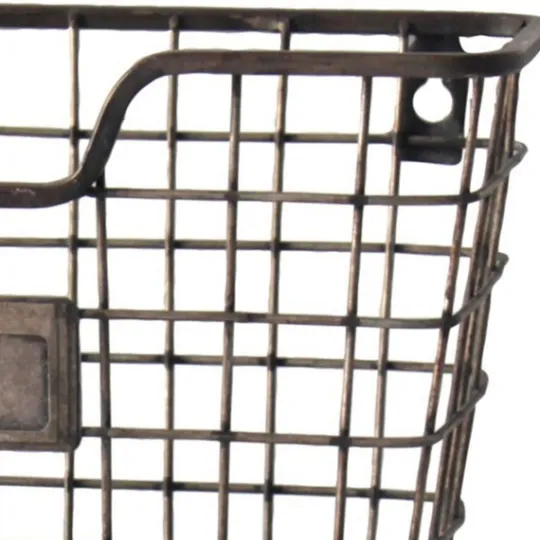 Kirkland's Home Black Metal Wire Mail Wall Pocket- Wall Storage