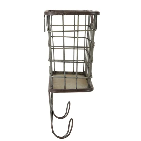 Kirkland's Home Black Metal Wire Mail Wall Pocket- Wall Storage
