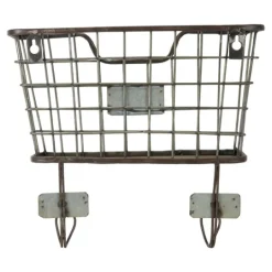 Kirkland's Home Black Metal Wire Mail Wall Pocket- Wall Storage