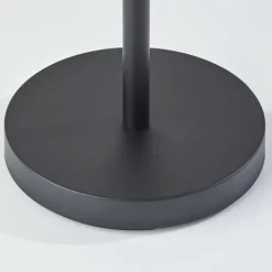 Kirkland's Home Black Metal Wood Accent Contemporary Floor Lamp- Floor Lamps