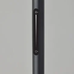 Kirkland's Home Black Metal Wood Accent Contemporary Floor Lamp- Floor Lamps