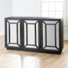 Kirkland's Home Black Mirrored 3-Door Sideboard- Cabinets & Sideboards