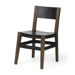 Kirkland's Home Black Modern Mango Wood Blocky Dining Chair- Dining Chairs