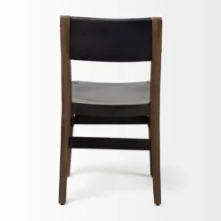 Kirkland's Home Black Modern Mango Wood Blocky Dining Chair- Dining Chairs