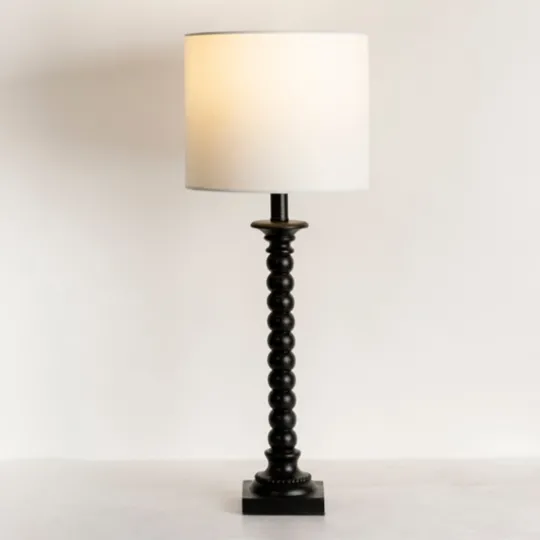 Kirkland's Home Black Modern Spindle Buffet Lamp- Buffet Lamps