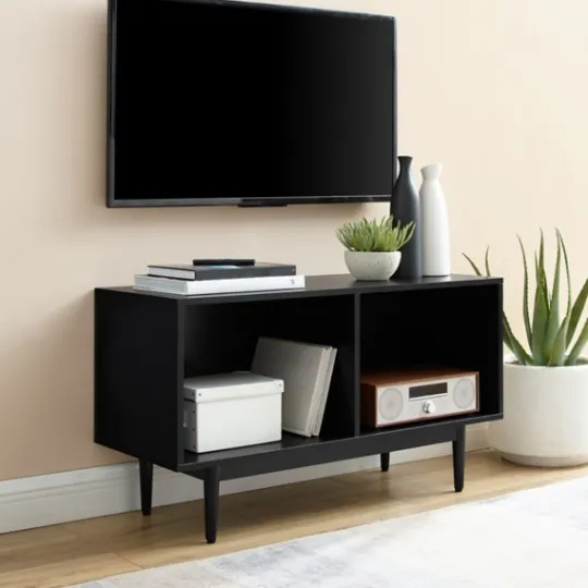Kirkland's Home Black Modern Wood Console Table, 40 In.- Console Tables