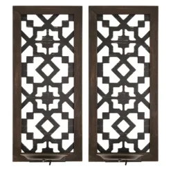 Kirkland's Home Black Ornate Laser Cut Sconces, Set Of 2- Sconces
