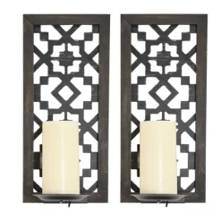 Kirkland's Home Black Ornate Laser Cut Sconces, Set Of 2- Sconces