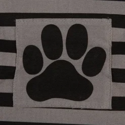 Kirkland's Home Black Paw Patch Stripe Rectangle Pet Basket- Baskets & Boxes