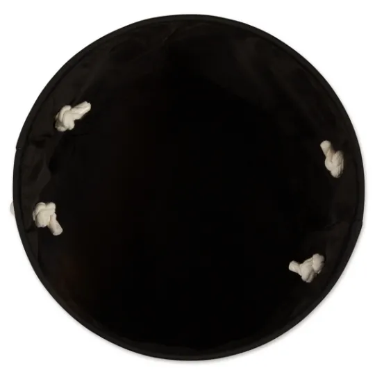 Kirkland's Home Black Paw Print Round Pet Basket- Baskets & Boxes