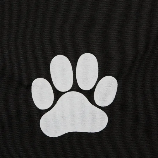 Kirkland's Home Black Paw Print Round Pet Basket- Baskets & Boxes