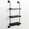 Kirkland's Home Black Pipe 3-Tier Wall Shelf- Shelves