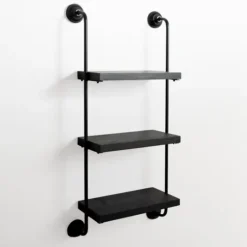 Kirkland's Home Black Pipe 3-Tier Wall Shelf- Shelves