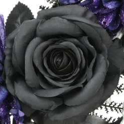 Kirkland's Home Black Purple Leaves Skull Hands Halloween Wreath- Wreaths
