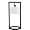 Kirkland's Home Black Rectangle Hanging Shade Table Lamp- Table Lamps
