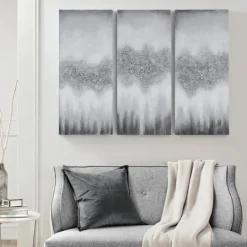 Kirkland's Home Black Rock Stone Canvas Art Prints, Set Of 3- Canvas Art