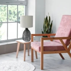 Kirkland's Home Black Rope Woven Table Lamp- Table Lamps