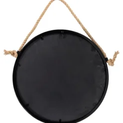 Kirkland's Home Black Round Framed Mirror With Rope, 24 In.- Framed Mirrors