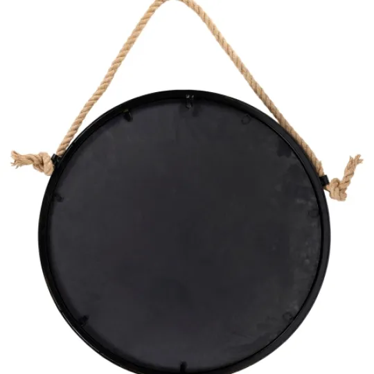 Kirkland's Home Black Round Framed Mirror With Rope, 24 In.- Framed Mirrors