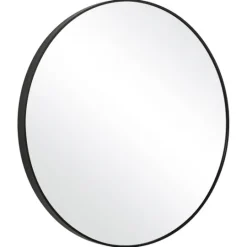 Kirkland's Home Black Round Simple Frame Large Wall Mirror- Framed Mirrors