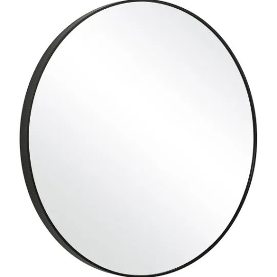 Kirkland's Home Black Round Simple Frame Large Wall Mirror- Framed Mirrors
