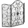 Kirkland's Home Black Scroll Work Metal Fireplace Screen- Fireplace Accessories