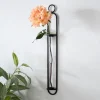 Kirkland's Home Black Singular Glass Wall Budvase- Wall Storage