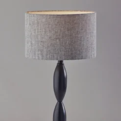 Kirkland's Home Black Slim Hourglass Table Lamp- Table Lamps