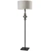 Kirkland's Home Black Smoked Mercury Glass Floor Lamp- Floor Lamps