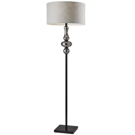 Kirkland's Home Black Smoked Mercury Glass Floor Lamp- Floor Lamps
