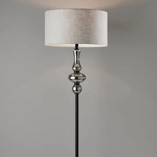 Kirkland's Home Black Smoked Mercury Glass Floor Lamp- Floor Lamps