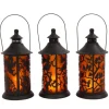 Kirkland's Home Black Spooky Silhouette Led Lanterns, Set Of 3- Lanterns