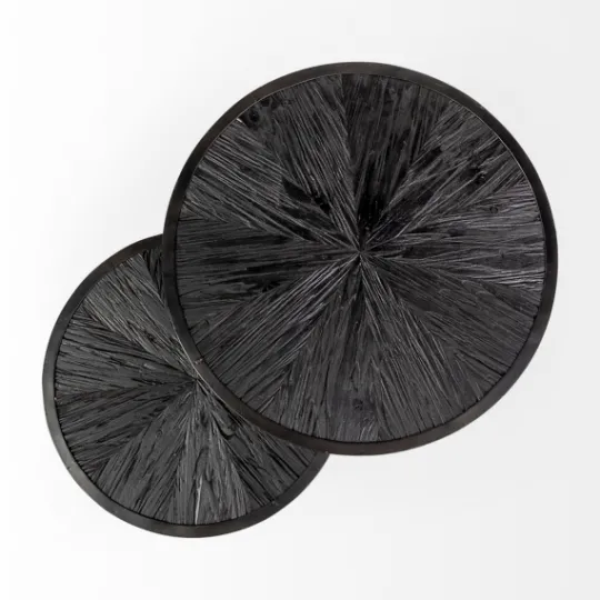 Kirkland's Home Black Starburst Nesting Accent Tables, Set Of 2- Accent & End Tables