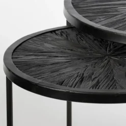 Kirkland's Home Black Starburst Nesting Accent Tables, Set Of 2- Accent & End Tables