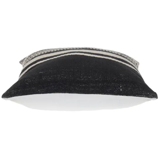 Kirkland's Home Black Transitional Stripe Pillow- Pillows