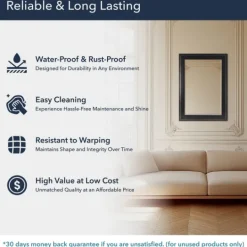 Kirkland's Home Black Two Step Beveled Frame Vanity Mirror- Framed Mirrors