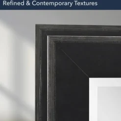 Kirkland's Home Black Two Step Beveled Frame Vanity Mirror- Framed Mirrors
