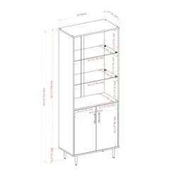 Kirkland's Home Black Two Tone Bookshelf With Hutch- Bookshelves