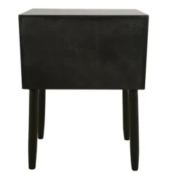 Kirkland's Home Black Two-Drawer Rattan Front Accent Table- Accent & End Tables