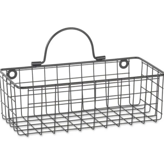 Kirkland's Home Black Wall Hanging Wire Baskets, Set Of 2- Wall Storage