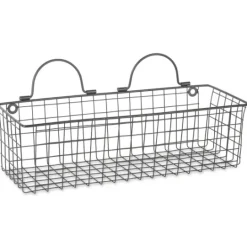 Kirkland's Home Black Wall Hanging Wire Baskets, Set Of 2- Wall Storage