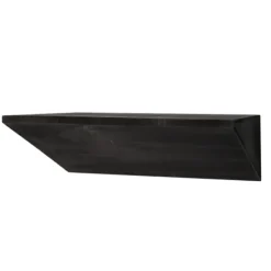 Kirkland's Home Black Wedge Wood Small Floating Shelf- Shelves