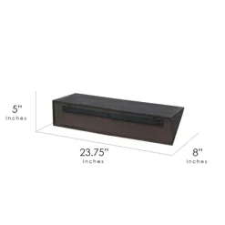 Kirkland's Home Black Wedge Wood Small Floating Shelf- Shelves