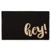 Kirkland's Home Black Whimsical Hey Doormat- Doormats