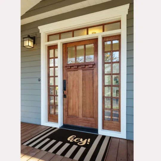 Kirkland's Home Black Whimsical Hey Doormat- Doormats