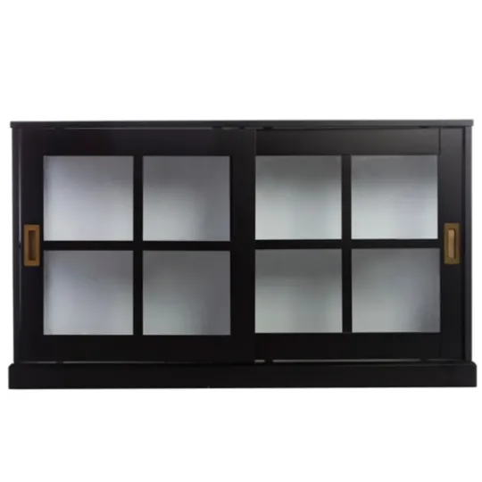Kirkland's Home Black Wood Curtis Cabinet- Cabinets & Sideboards