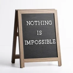 Kirkland's Home Black Wood Easel Letterboard- Memo & Chalkboards